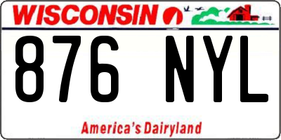 WI license plate 876NYL
