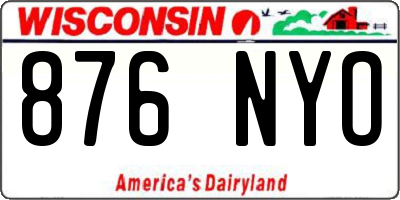 WI license plate 876NYO