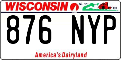 WI license plate 876NYP