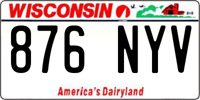 WI license plate 876NYV