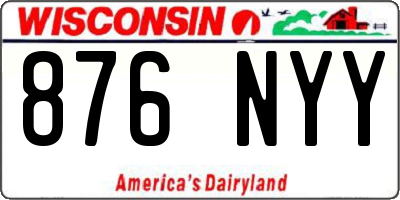 WI license plate 876NYY