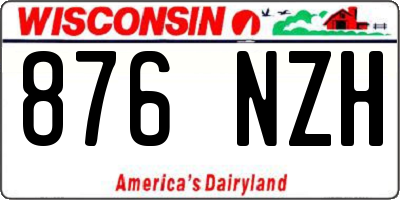 WI license plate 876NZH