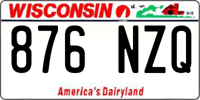 WI license plate 876NZQ