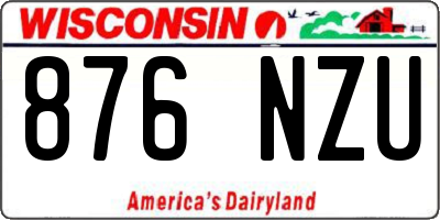 WI license plate 876NZU