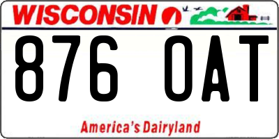 WI license plate 876OAT