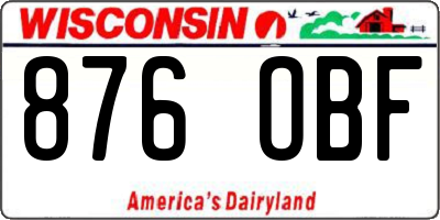 WI license plate 876OBF