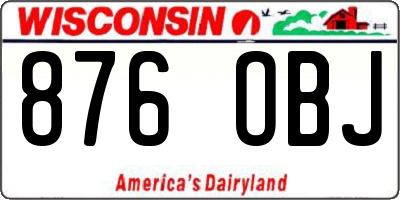 WI license plate 876OBJ