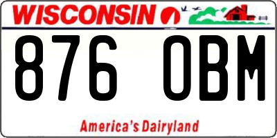 WI license plate 876OBM
