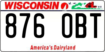 WI license plate 876OBT