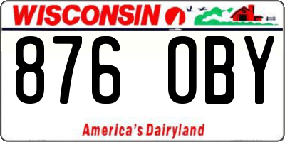 WI license plate 876OBY