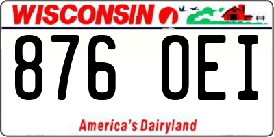 WI license plate 876OEI