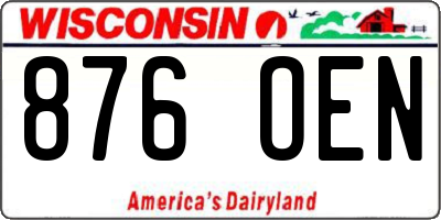 WI license plate 876OEN