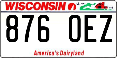 WI license plate 876OEZ