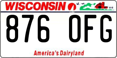 WI license plate 876OFG