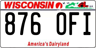 WI license plate 876OFI