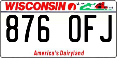 WI license plate 876OFJ
