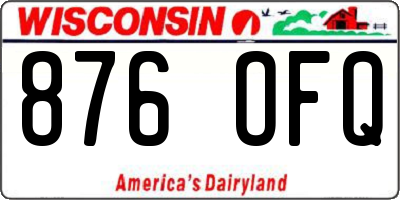 WI license plate 876OFQ
