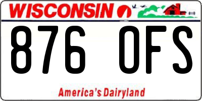 WI license plate 876OFS