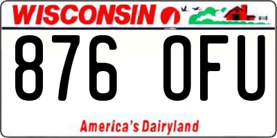 WI license plate 876OFU