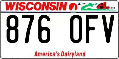WI license plate 876OFV