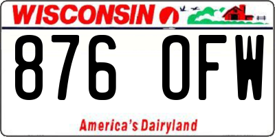 WI license plate 876OFW