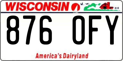 WI license plate 876OFY