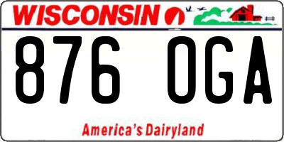 WI license plate 876OGA