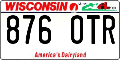 WI license plate 876OTR