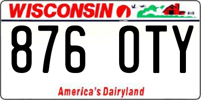 WI license plate 876OTY