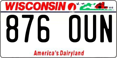 WI license plate 876OUN