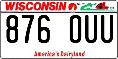 WI license plate 876OUU