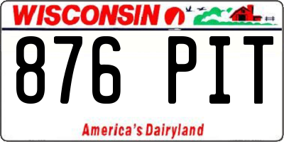 WI license plate 876PIT