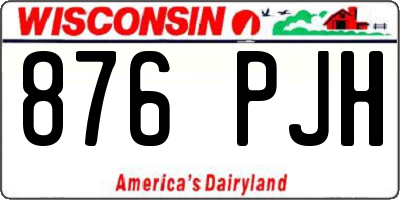 WI license plate 876PJH