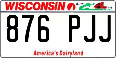 WI license plate 876PJJ