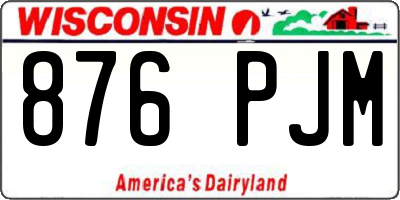 WI license plate 876PJM