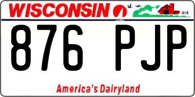 WI license plate 876PJP