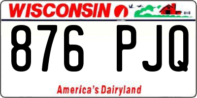 WI license plate 876PJQ