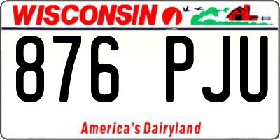 WI license plate 876PJU