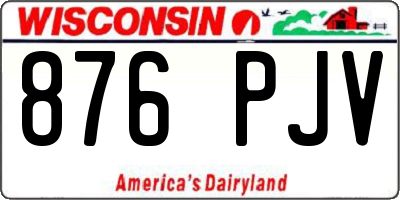 WI license plate 876PJV