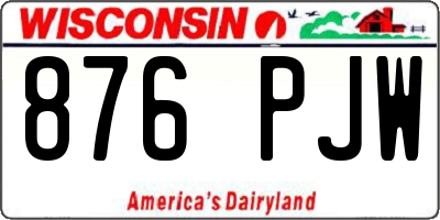 WI license plate 876PJW