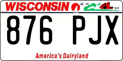 WI license plate 876PJX