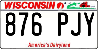 WI license plate 876PJY