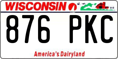 WI license plate 876PKC