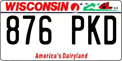 WI license plate 876PKD