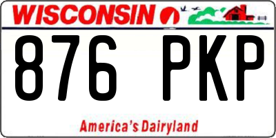 WI license plate 876PKP