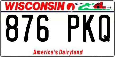 WI license plate 876PKQ