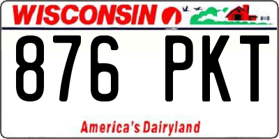 WI license plate 876PKT