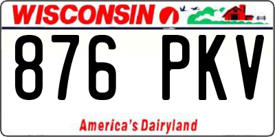 WI license plate 876PKV