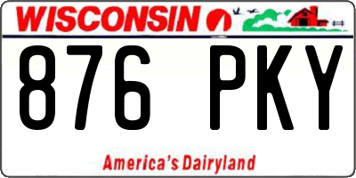 WI license plate 876PKY