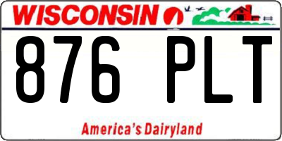 WI license plate 876PLT